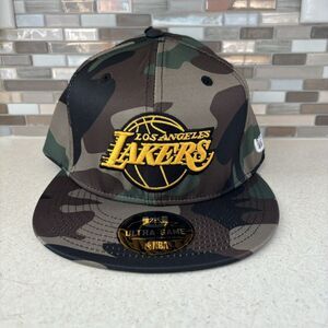 LOS ANGELES LAKERS OFFICIAL NBA ULTRA GAME UNK SNAPBACK HAT CAP CAMO NEW